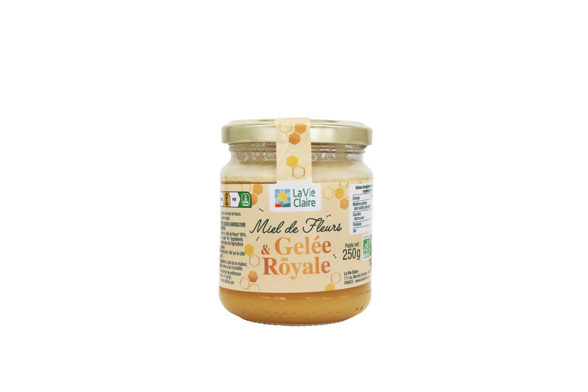 Préparation de miel de fleurs et gelée roayle
