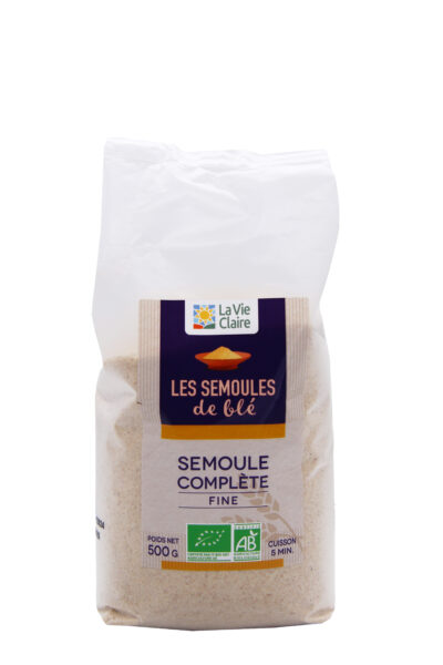 Semoule de blé complète fine bio
