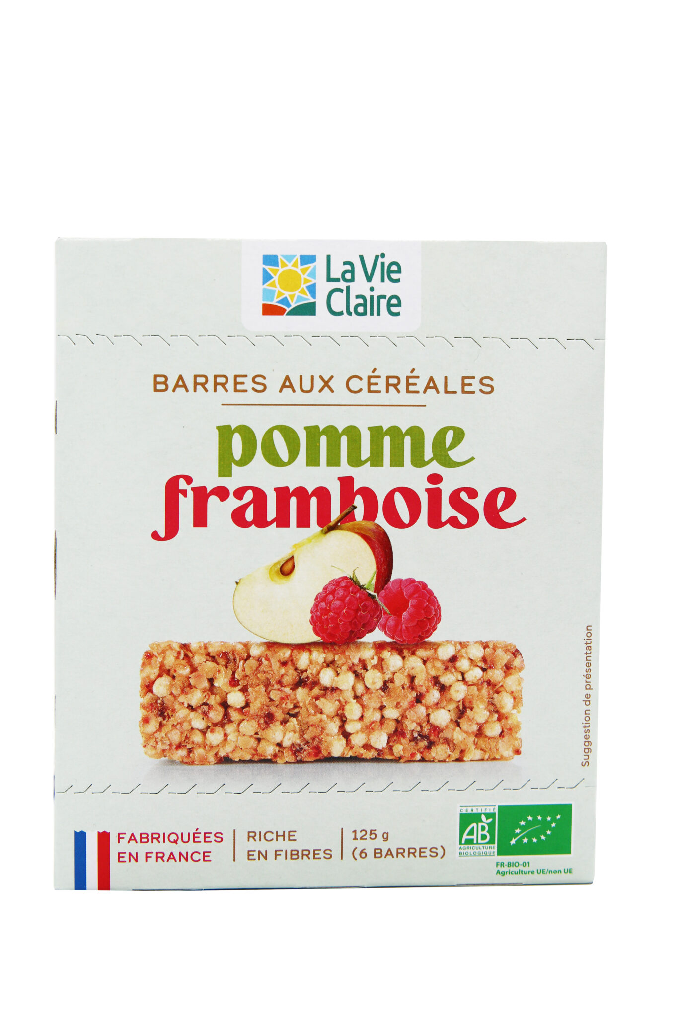 Barre de céréales pomme framboise bio