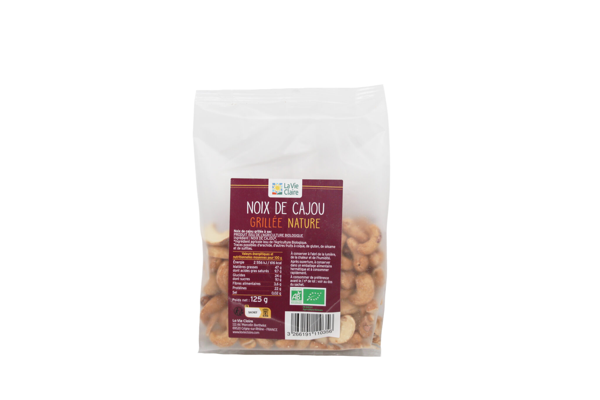 Noix de cajou grilléei bio