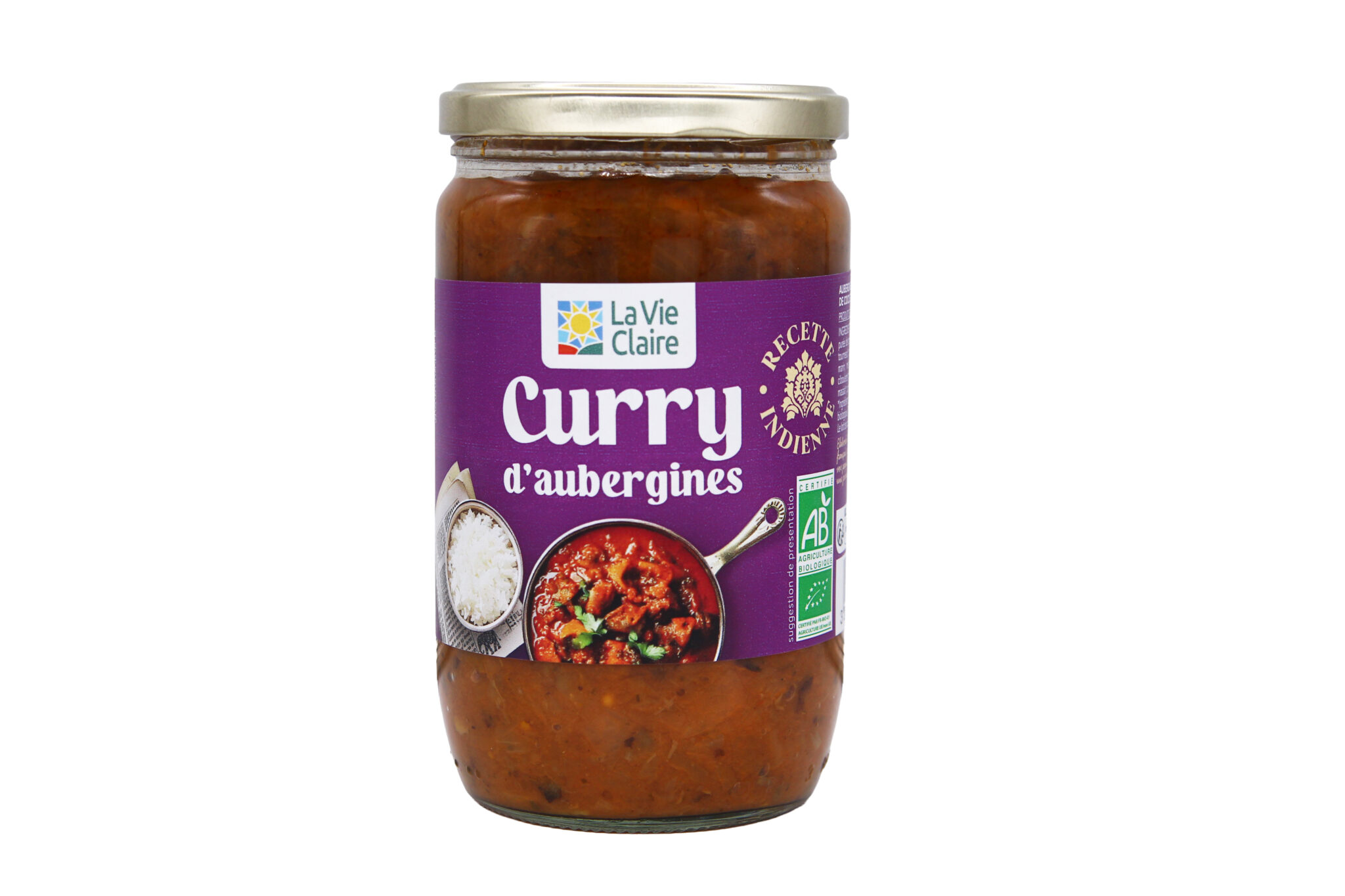 Curry d'aubergines Bio