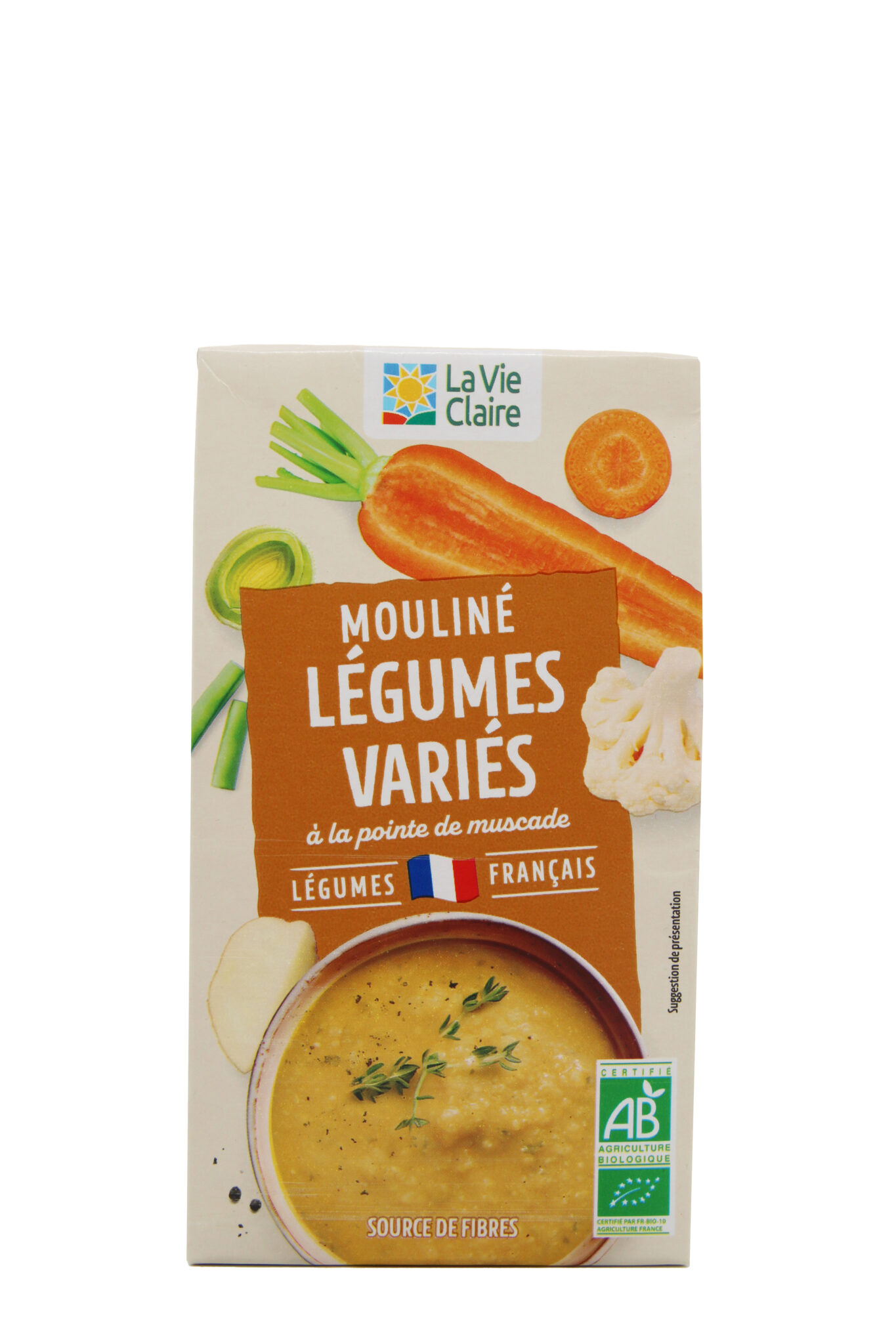 Mouliné de légumes variés et muscade bio