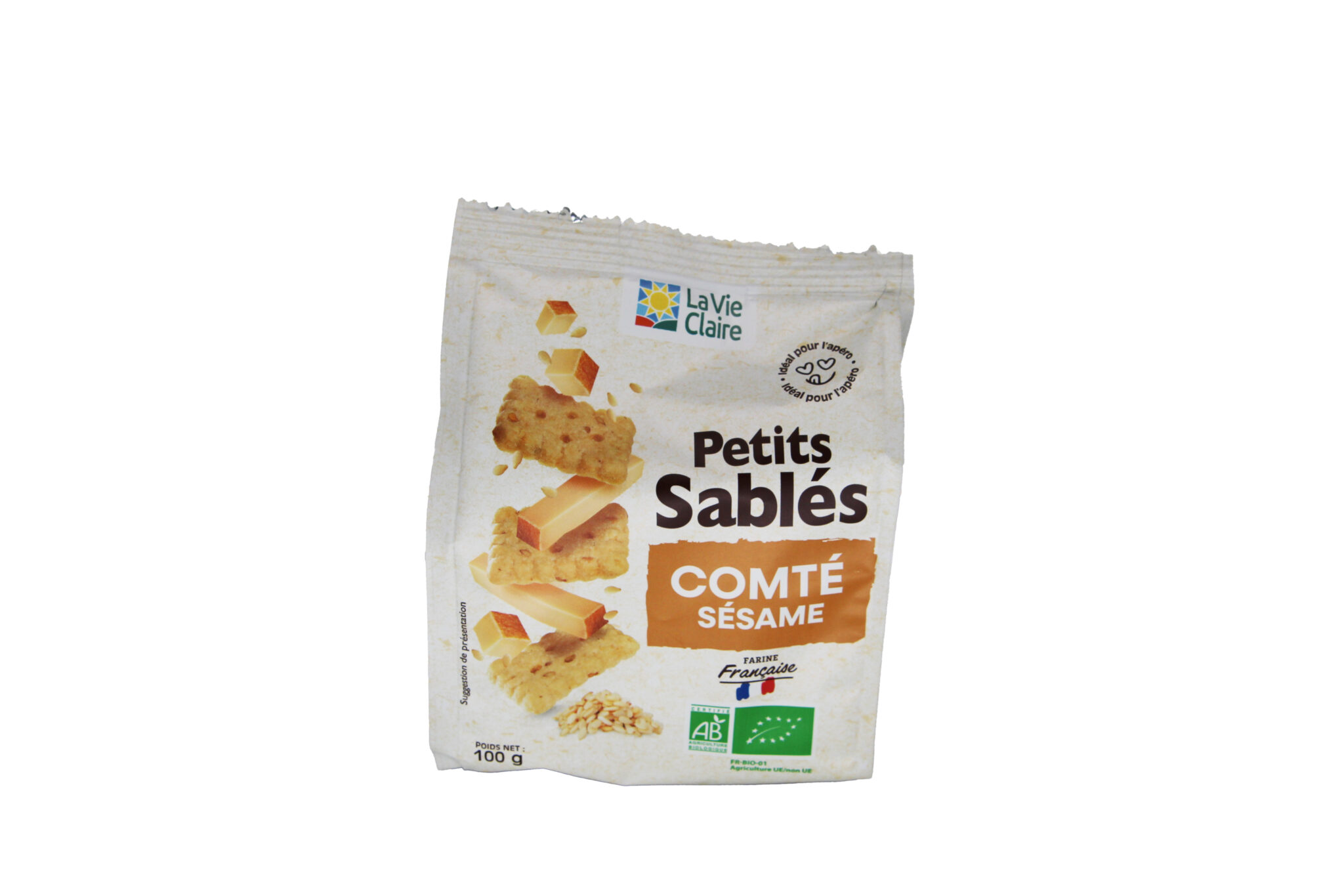 Sablés apéritifs comté sésame bio