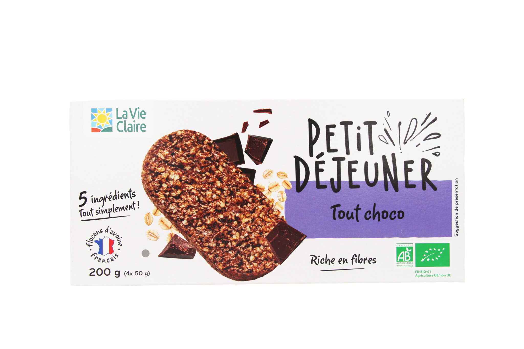 Biscuits petit dejeuner tout chocolat bio